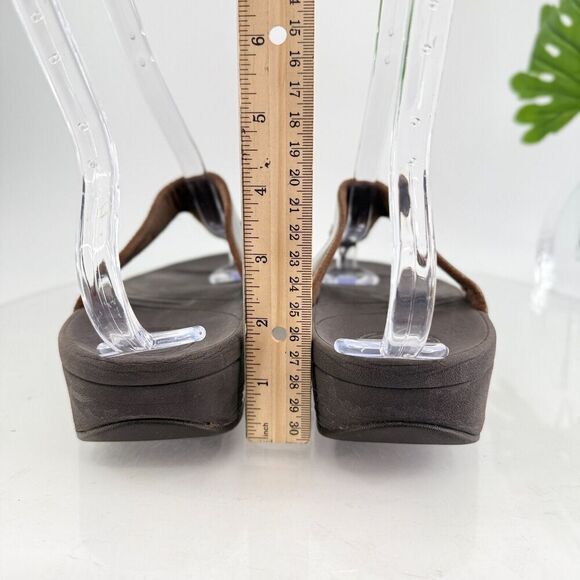 Fitflop Women's Walkstar Sandal Size 9 Thong Slide Toning Shoe Gold Rhinestone - Picture 8 of 13